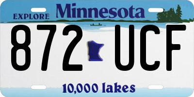 MN license plate 872UCF