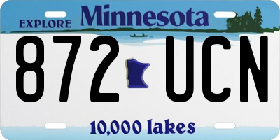 MN license plate 872UCN