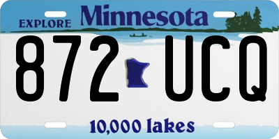 MN license plate 872UCQ