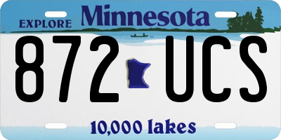 MN license plate 872UCS