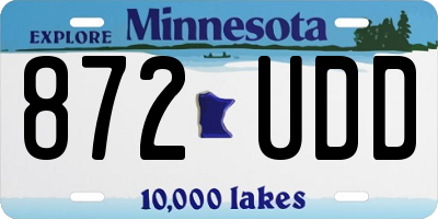 MN license plate 872UDD