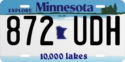 MN license plate 872UDH