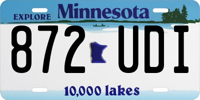 MN license plate 872UDI
