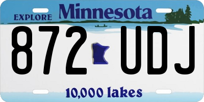 MN license plate 872UDJ