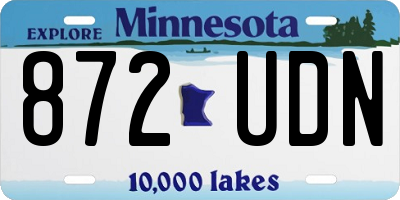 MN license plate 872UDN