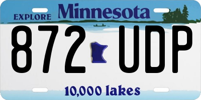 MN license plate 872UDP