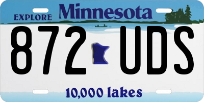 MN license plate 872UDS