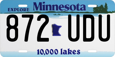 MN license plate 872UDU