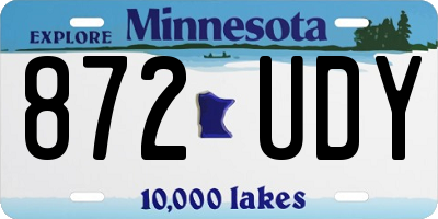 MN license plate 872UDY