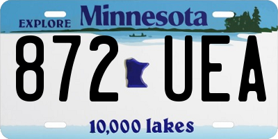 MN license plate 872UEA