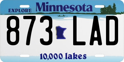 MN license plate 873LAD