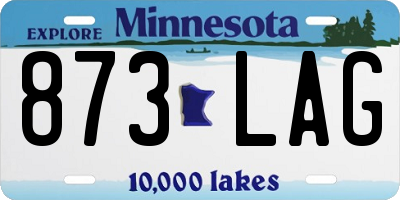 MN license plate 873LAG