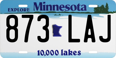 MN license plate 873LAJ