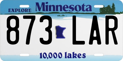 MN license plate 873LAR
