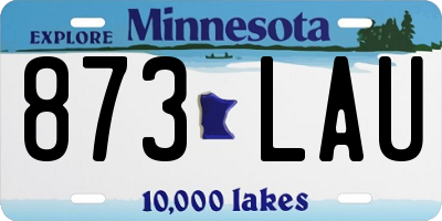 MN license plate 873LAU