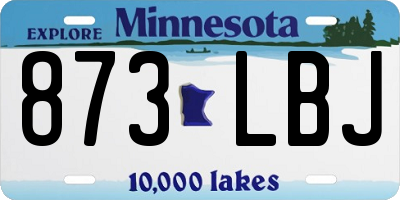 MN license plate 873LBJ