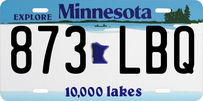 MN license plate 873LBQ