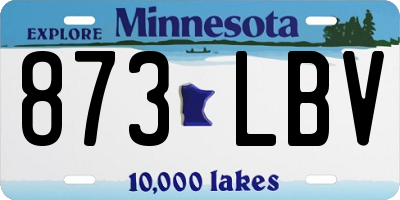 MN license plate 873LBV
