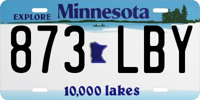 MN license plate 873LBY