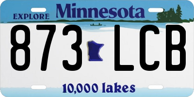 MN license plate 873LCB