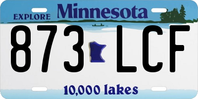 MN license plate 873LCF