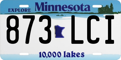 MN license plate 873LCI