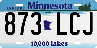 MN license plate 873LCJ
