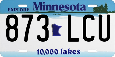 MN license plate 873LCU