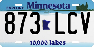 MN license plate 873LCV