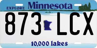MN license plate 873LCX