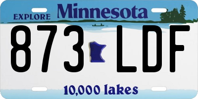 MN license plate 873LDF