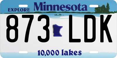 MN license plate 873LDK
