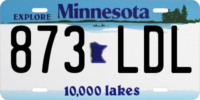 MN license plate 873LDL
