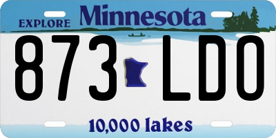 MN license plate 873LDO