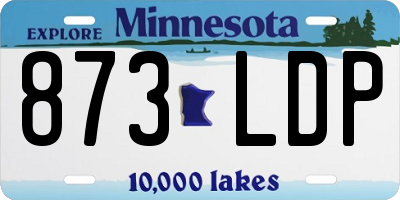 MN license plate 873LDP