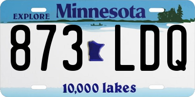MN license plate 873LDQ