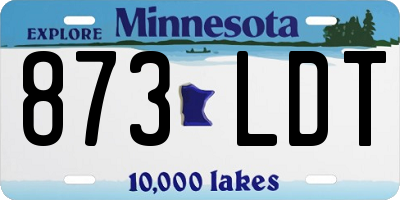 MN license plate 873LDT