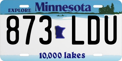 MN license plate 873LDU