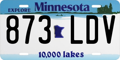 MN license plate 873LDV