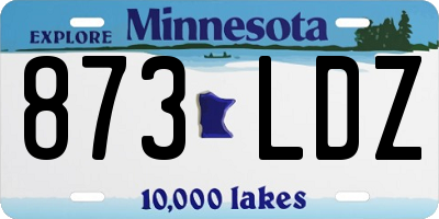 MN license plate 873LDZ