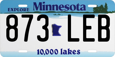 MN license plate 873LEB