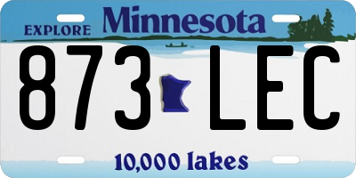 MN license plate 873LEC