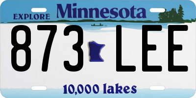 MN license plate 873LEE