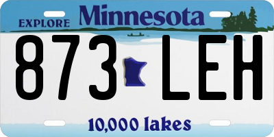 MN license plate 873LEH