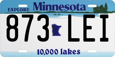MN license plate 873LEI