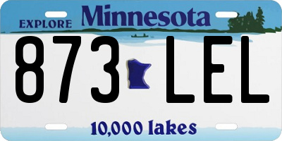 MN license plate 873LEL