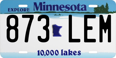 MN license plate 873LEM