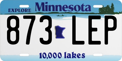 MN license plate 873LEP