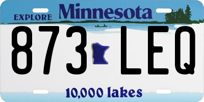 MN license plate 873LEQ