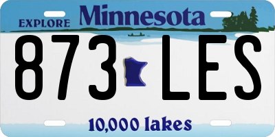 MN license plate 873LES